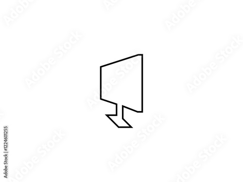 tv icon vector.Technology devices icon set.television icon vector.Monitor Black and White Square Icon Retro tv cartoon background media. Orange yellow blue retro tv old vintage vector cute icon.