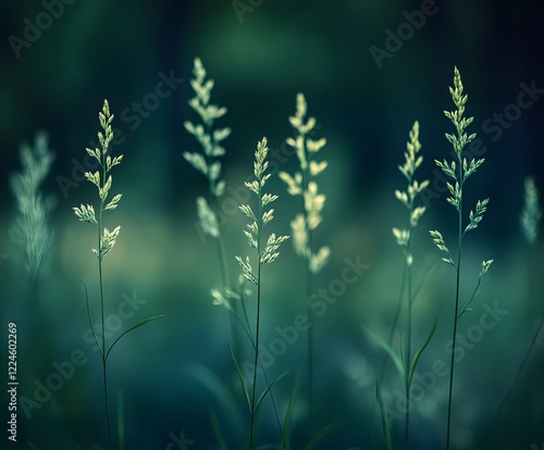 grass in the morning