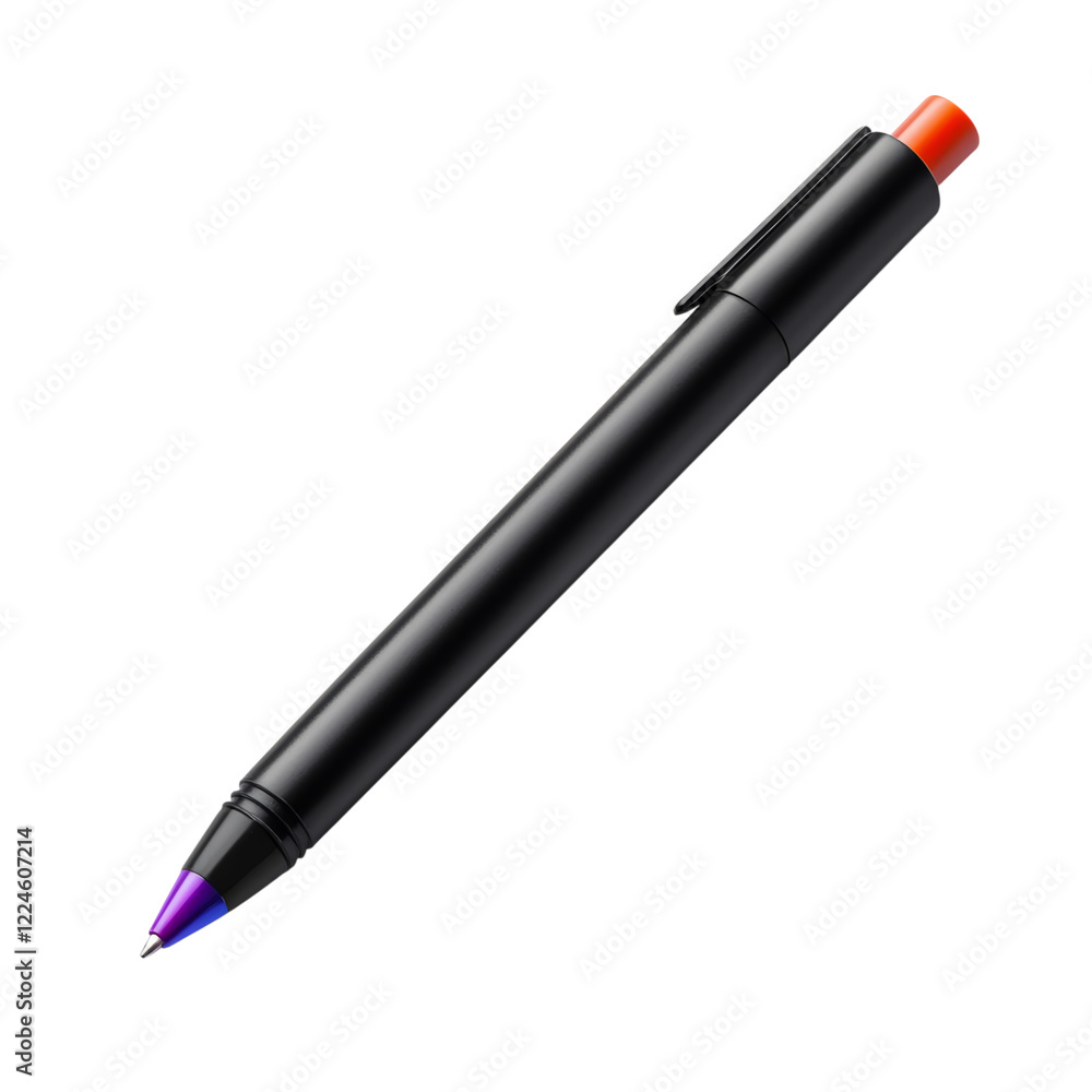 Colorful Dual-Tip Pen on White Background Colorful Dual-Tip Pen on White Background