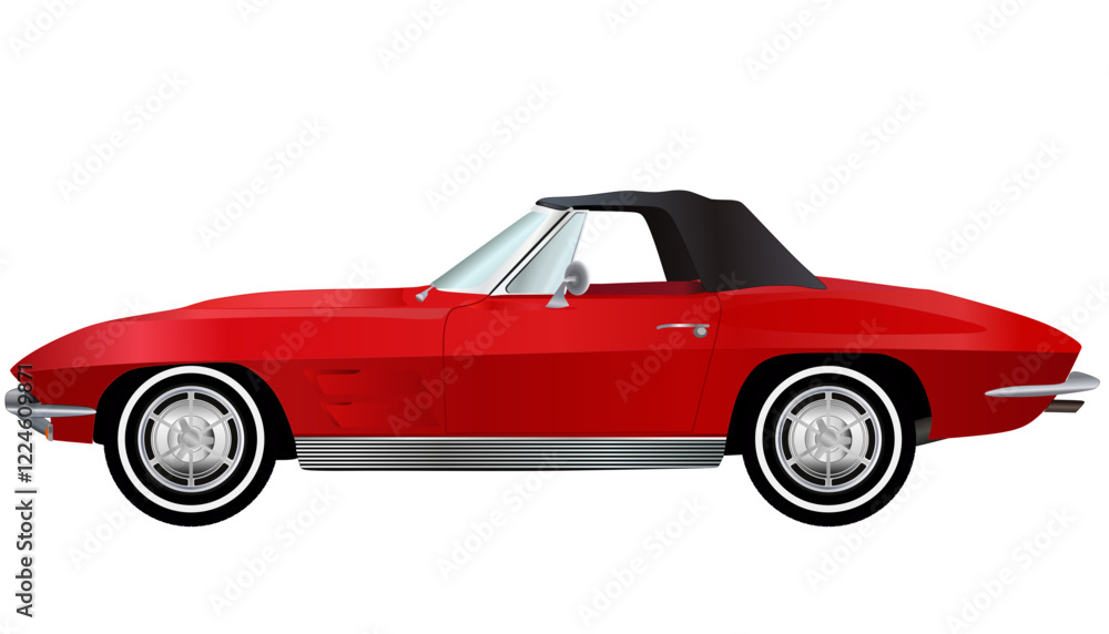 Classic red convertible sport car Classic red convertible sport car