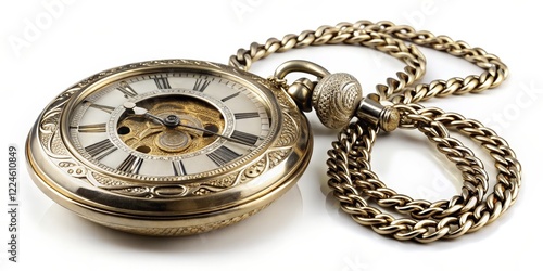 Antique Pocket Watch with Chain