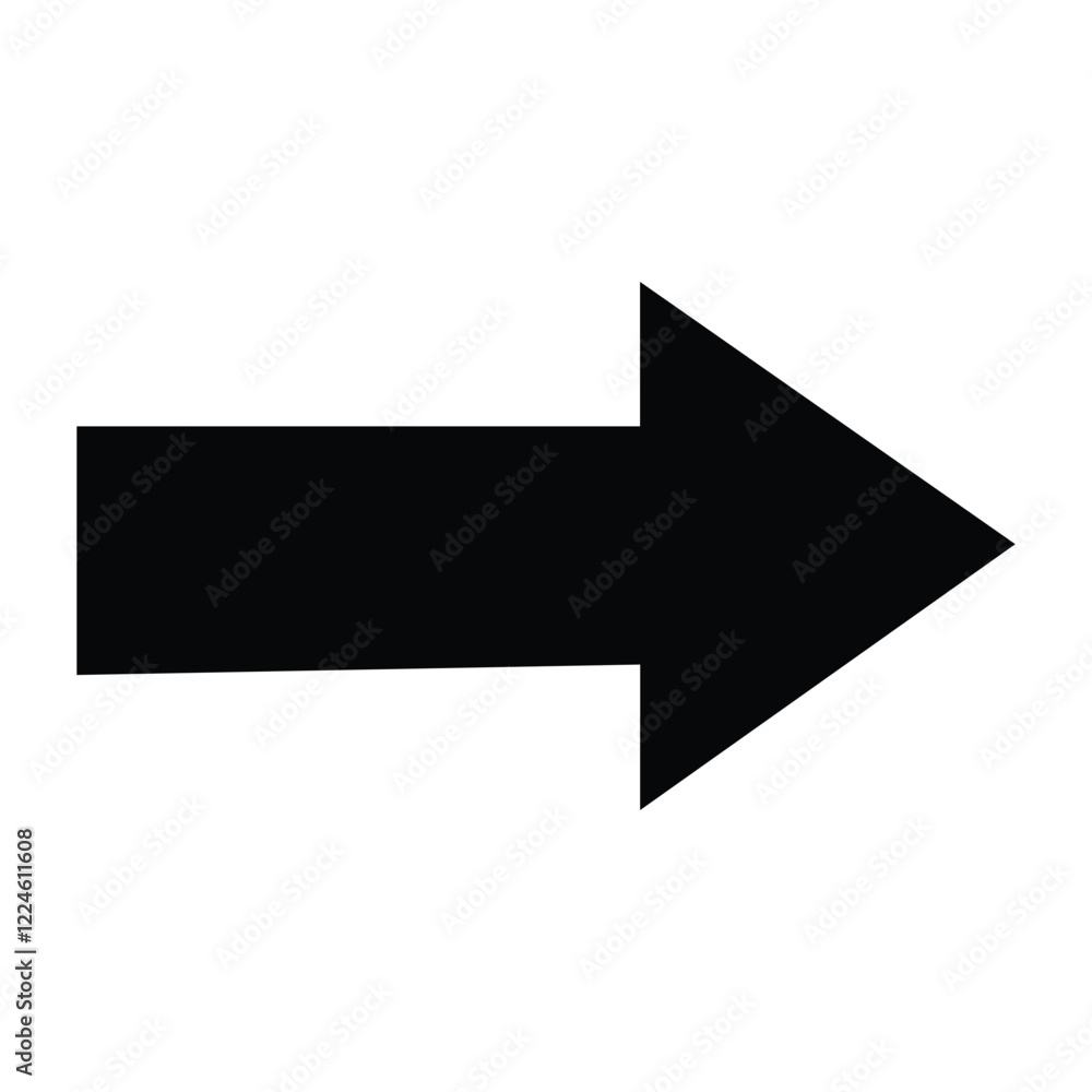Fototapeta premium Arrow icon vector. Black arrow sign isolated on white background.