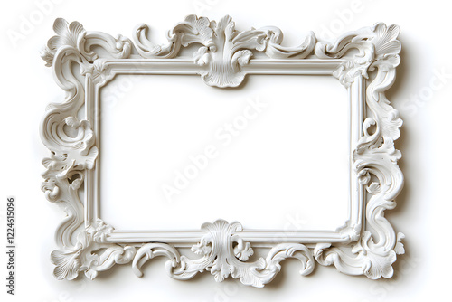 Frame mock up decorated with stucco in Renaissance and Baroque. Ornate Rococo Frame	