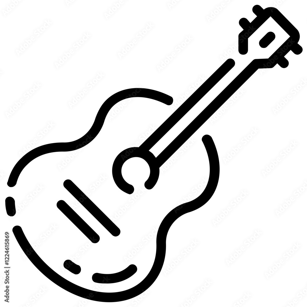 guitar outline vector icon