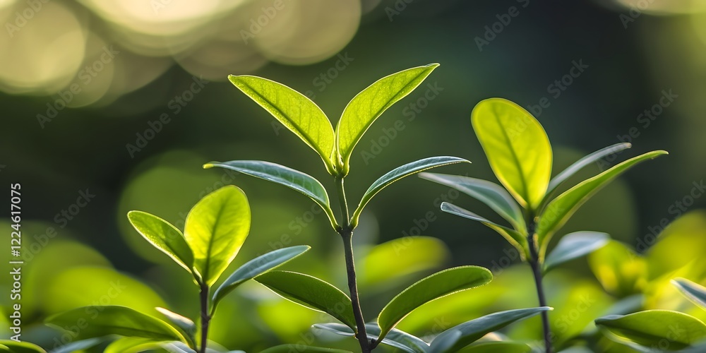 Obraz premium close up of green leaves