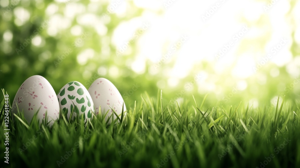 Decorated Easter Eggs in Spring Grass (1) Decorated Easter Eggs in Spring Grass (1)
