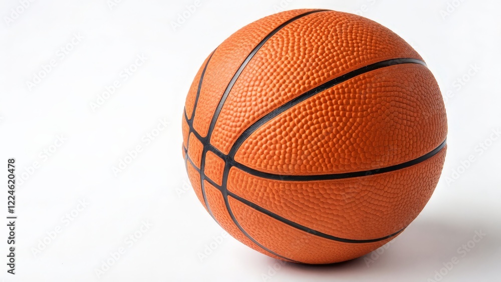 Fototapeta premium Orange Basketball on White Background