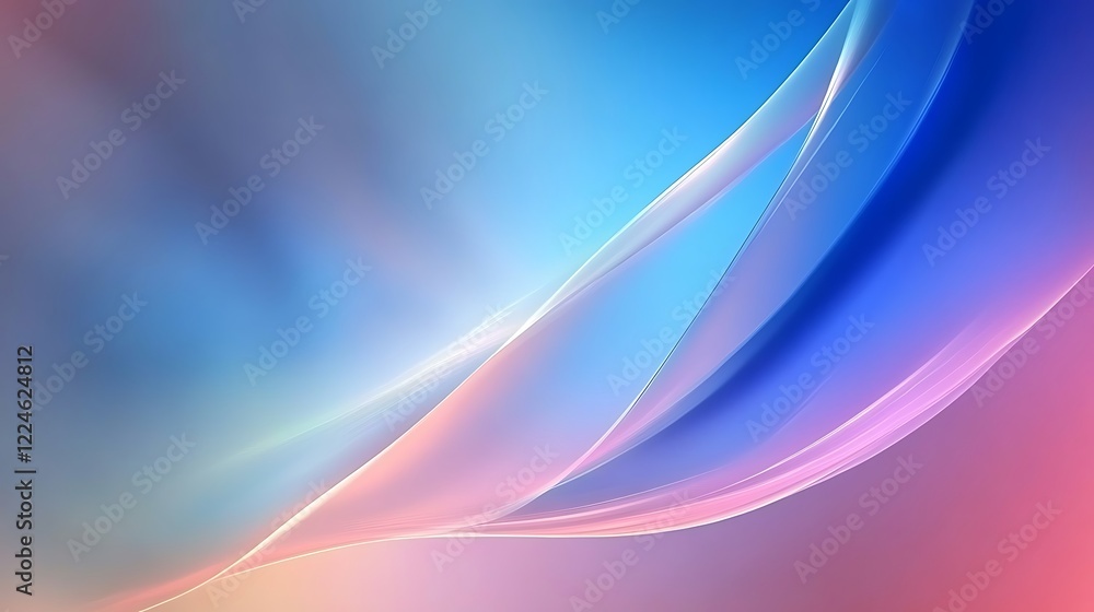 Fototapeta premium Abstract Pastel Blue Pink Swirling Lines Background