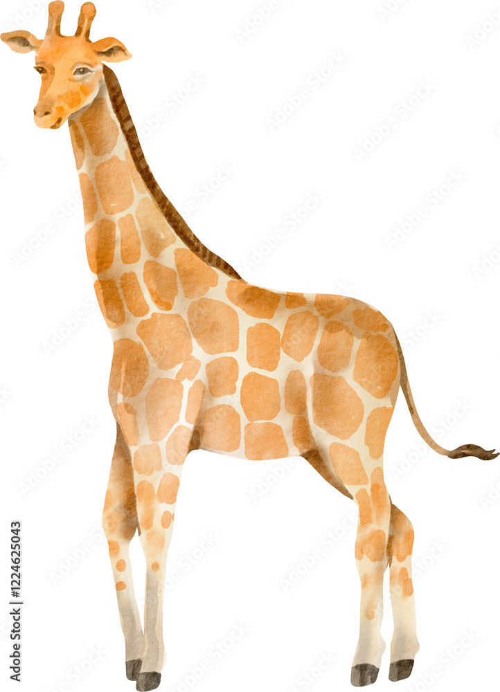 Naklejka premium watercolor giraffe