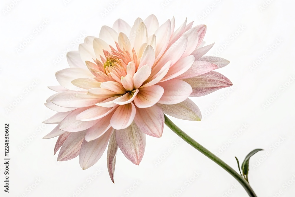 Fototapeta premium Elegant Watercolor Flower, Minimalist Floral Art Print, Calming Feminine Wall Decor, Greeting Card Design