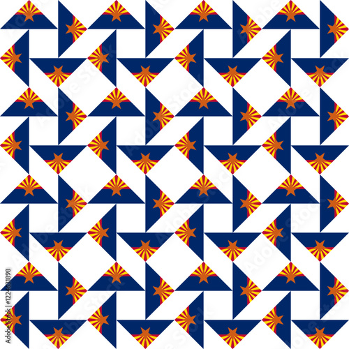 arizona flag triangle pattern. vector illustration