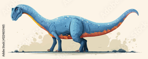 Colorful dinosaur vector art with unique design elements.