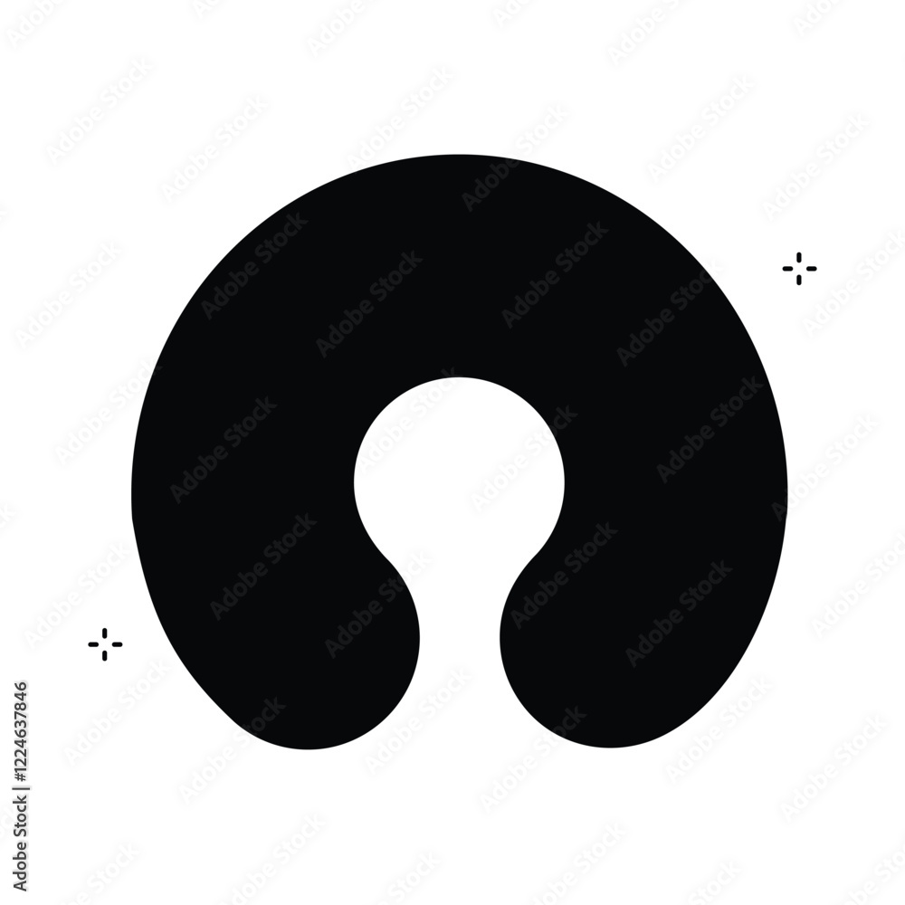 Travel Pillow Comfort Vector Icon Design with Editable Stroke Travel Pillow Comfort Vector Icon Design with Editable Stroke