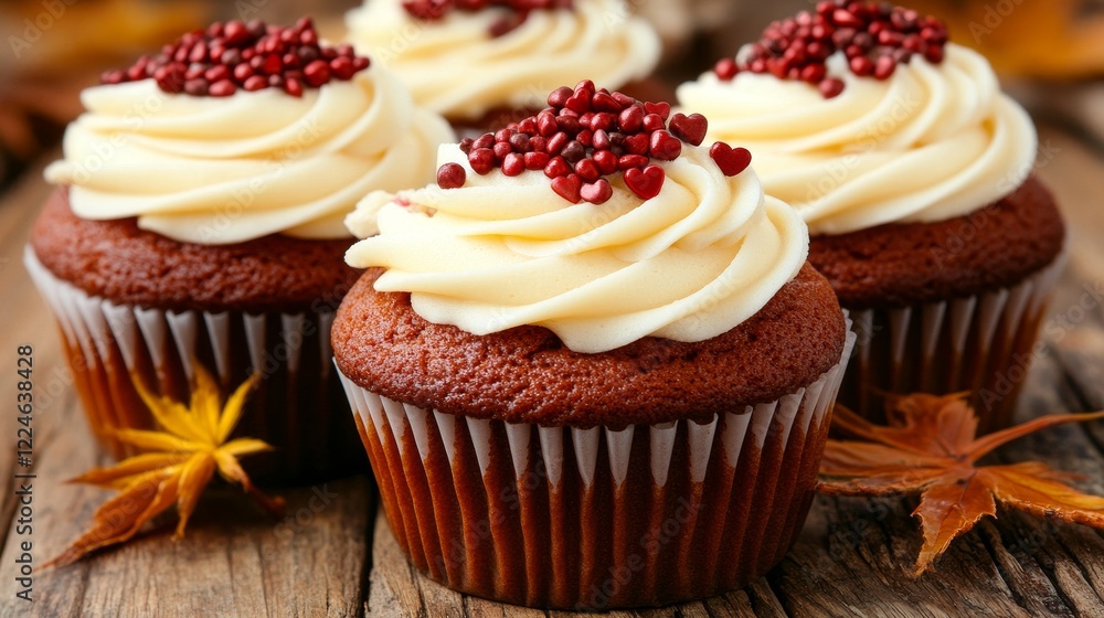 Delicious Autumn Spiced Cupcakes with Cream Cheese Frosting Delicious Autumn Spiced Cupcakes with Cream Cheese Frosting