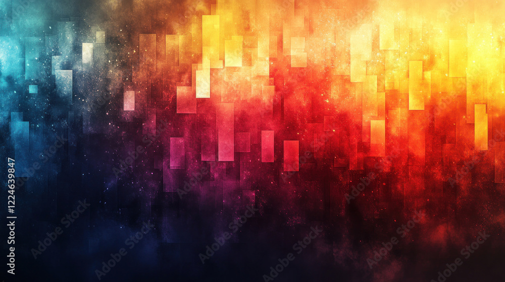 An abstract wallpaper of pixelated gradients transitioning smoothly between cool and warm tones An abstract wallpaper of pixelated gradients transitioning smoothly between cool and warm tones