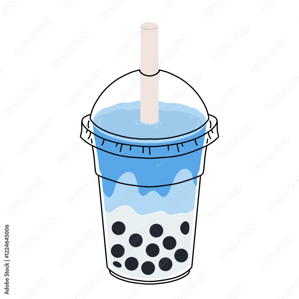 Blue latte and tea. Butterfly pea drinks. Ceramic cup on saucer, glass double wall cup. Blue tea drink with milk foam. Blue iced matcha latte in various cups. Vector Illustration, flat cartoon Icons. Blue latte and tea. Butterfly pea drinks. Ceramic cup on saucer, glass double wall cup. Blue tea drink with milk foam. Blue iced matcha latte in various cups. Vector Illustration, flat cartoon Icons.
