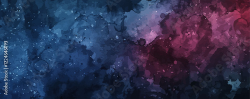 Celestial watercolor background: galaxy-inspired abstract vector art.