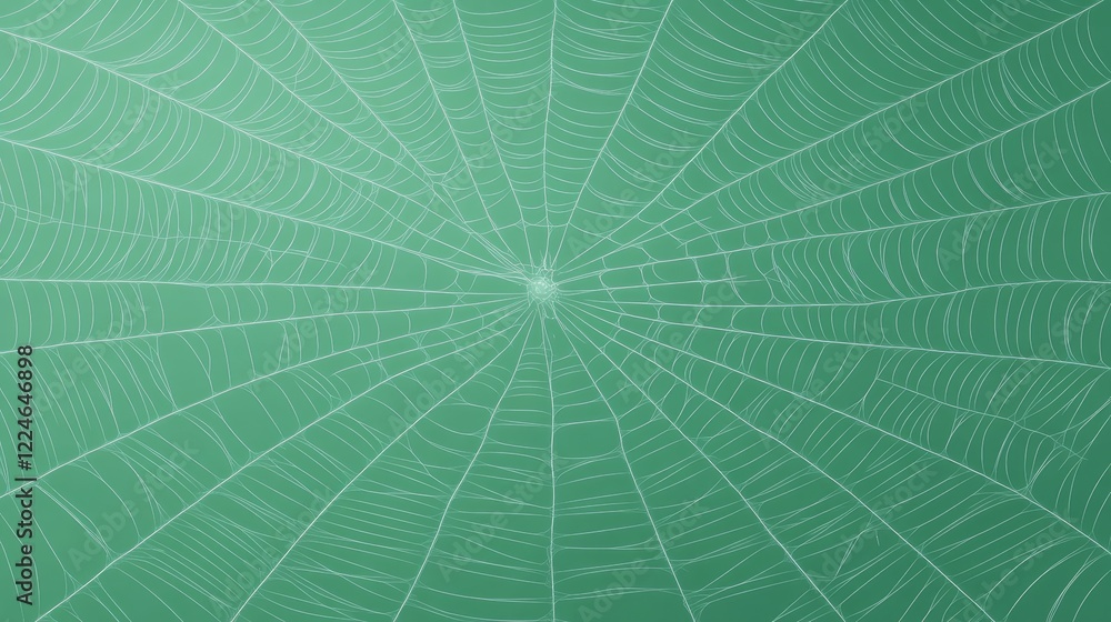 Obraz premium Detailed Green Orb Spiderweb Background Image