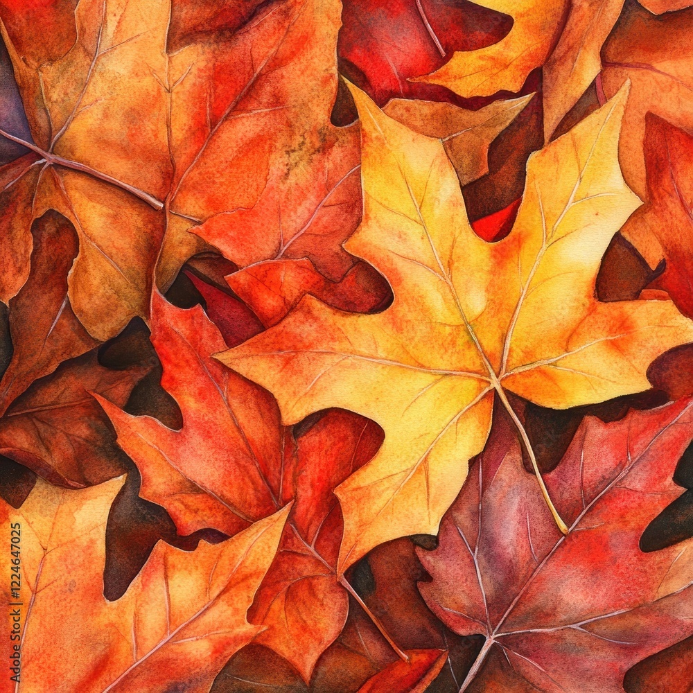 Autumn Maple Leaves Background Texture Autumn Maple Leaves Background Texture