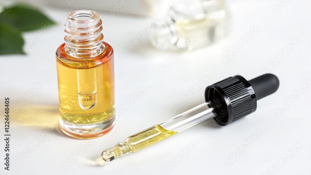 Amber Glass Dropper Bottle with Essential Oil Amber Glass Dropper Bottle with Essential Oil