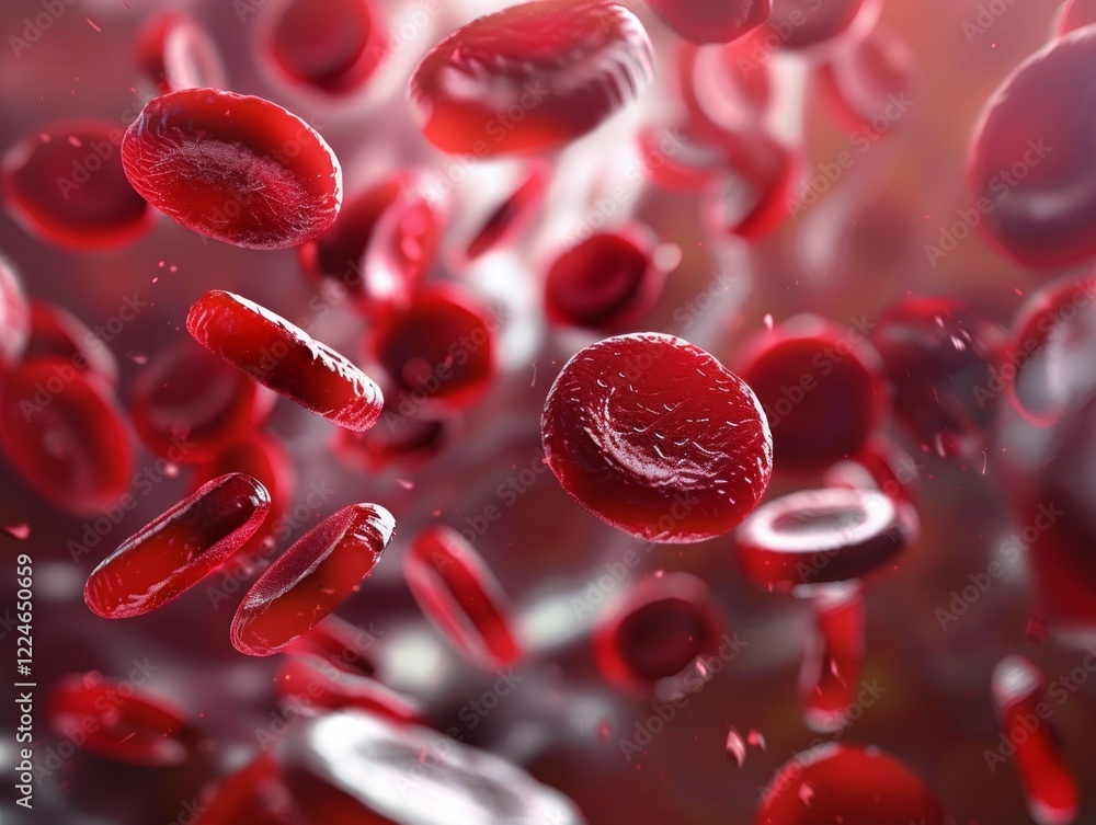 Red blood cells erythrocytes under a microscope, blood test. Hemoglobin Red blood cells erythrocytes under a microscope, blood test. Hemoglobin