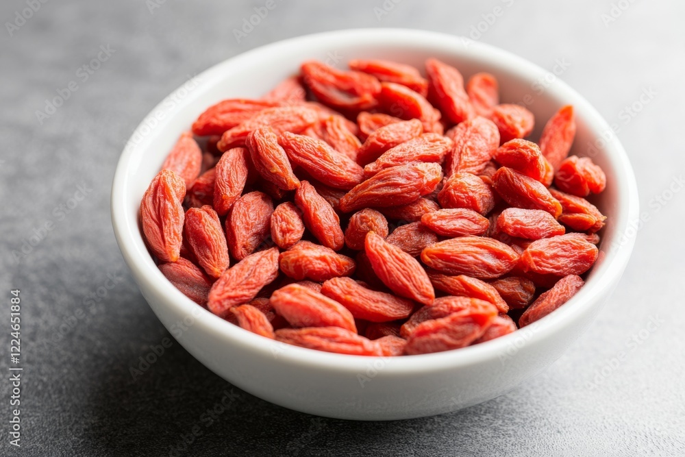 Goji berries. Wolfberry bowl on a concrete background. Dried goji berries in bowl on textured table, closeup. Space for text. Superfood. Dried goji berry preparations ayurvedic medicine ingredients. Goji berries. Wolfberry bowl on a concrete background. Dried goji berries in bowl on textured table, closeup. Space for text. Superfood. Dried goji berry preparations ayurvedic medicine ingredients.