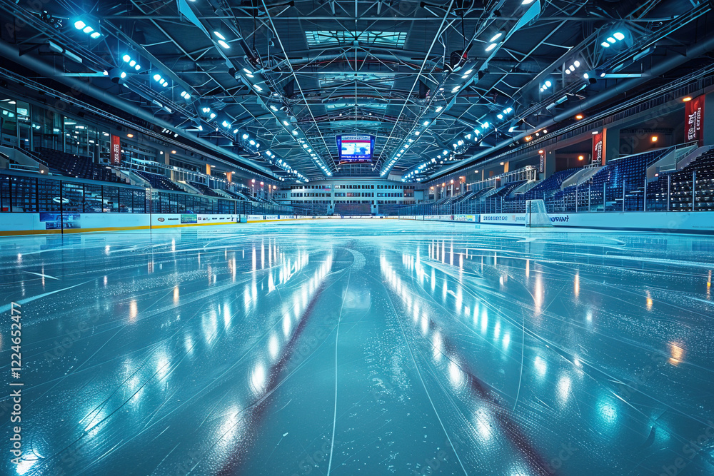 World Indoor Ice Hockey Championship event showcasing the arena and perfectly prepared rink World Indoor Ice Hockey Championship event showcasing the arena and perfectly prepared rink