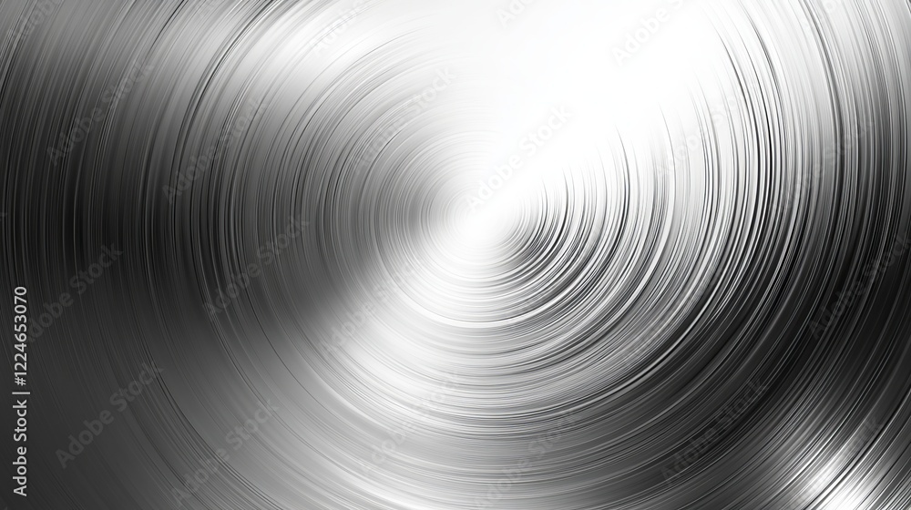 Elegant Metallic Background Featuring Intricate Circular Design with Reflective Surfaces and Textures That Evoke a Modern and Stylish Atmosphere Perfect for Contemporary Art and Design Projects