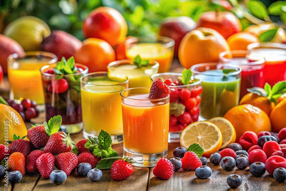 Fresh Juice & Fruit Summer Still Life: Tilt-Shift Photography Fresh Juice & Fruit Summer Still Life: Tilt-Shift Photography
