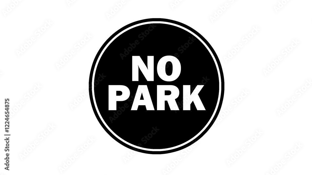 No Park Flickering Road sign animation No Park Flickering Road sign animation