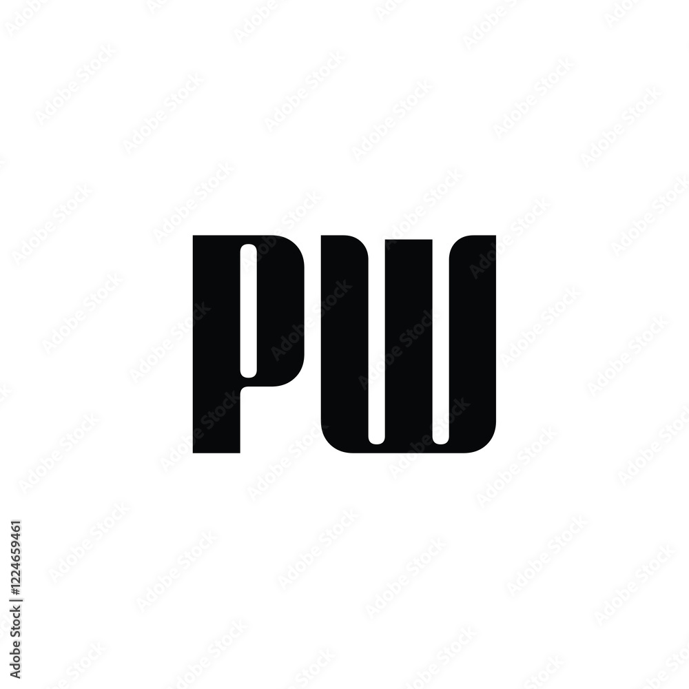 PW monogram logo design letter text name symbol monochrome logotype alphabet character simple logo PW monogram logo design letter text name symbol monochrome logotype alphabet character simple logo