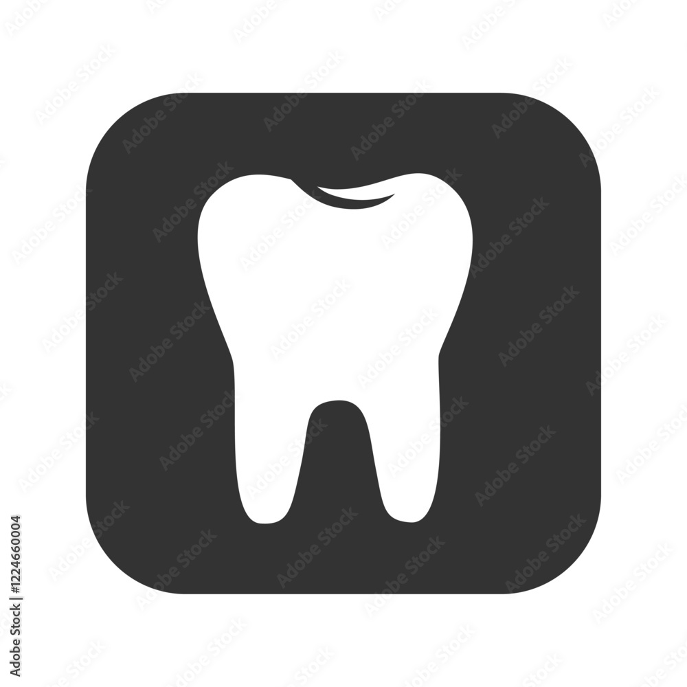 Tooth icon vector on white background. teeth. dentist icon flat vector sign or symbol. For mobile user interface