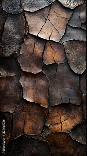 Wallpaper Mural A texture of creased leather with natural cracks. Torontodigital.ca