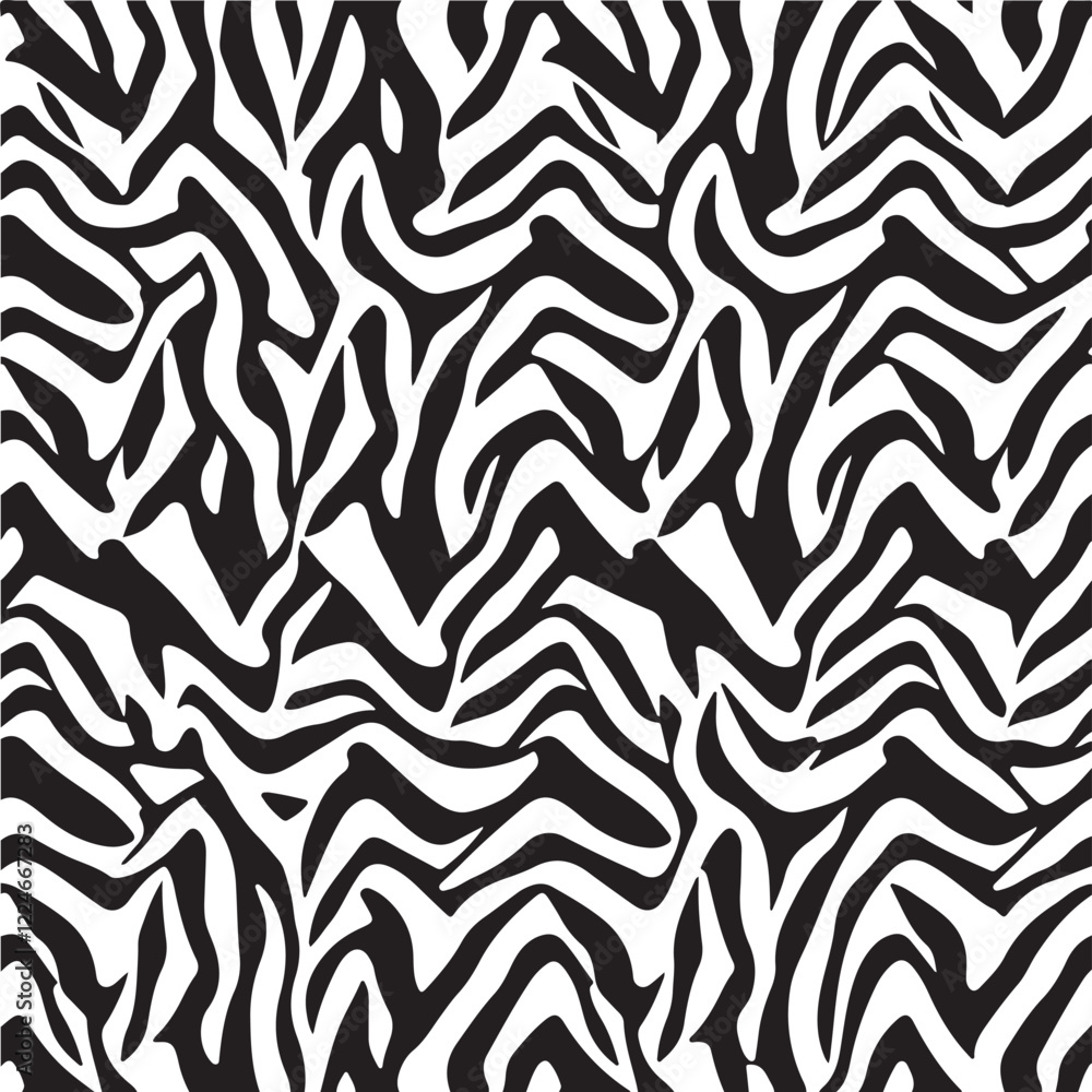 Fototapeta premium Zebra pattern silhouette. icon vector monochrome