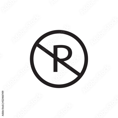 forbidden to parking icon design template