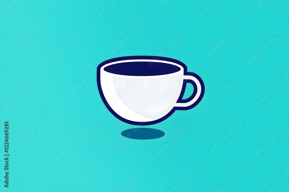 Sleek White Coffee Cup Floating in Style – A Contemporary Illustration Simple and Modern Coffee Art – Minimalist White Cup with Teal Backdrop Minimalist Coffee Cup Floating on Pastel Teal Canvas Sleek White Coffee Cup Floating in Style – A Contemporary Illustration Simple and Modern Coffee Art – Minimalist White Cup with Teal Backdrop Minimalist Coffee Cup Floating on Pastel Teal Canvas