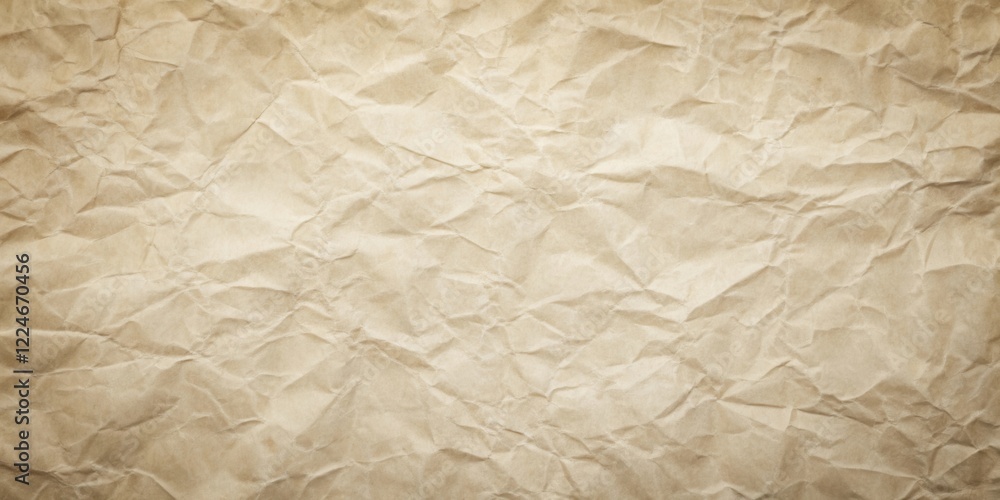 Fototapeta premium High-resolution image of crumpled beige paper texture ideal for backgrounds and design projects