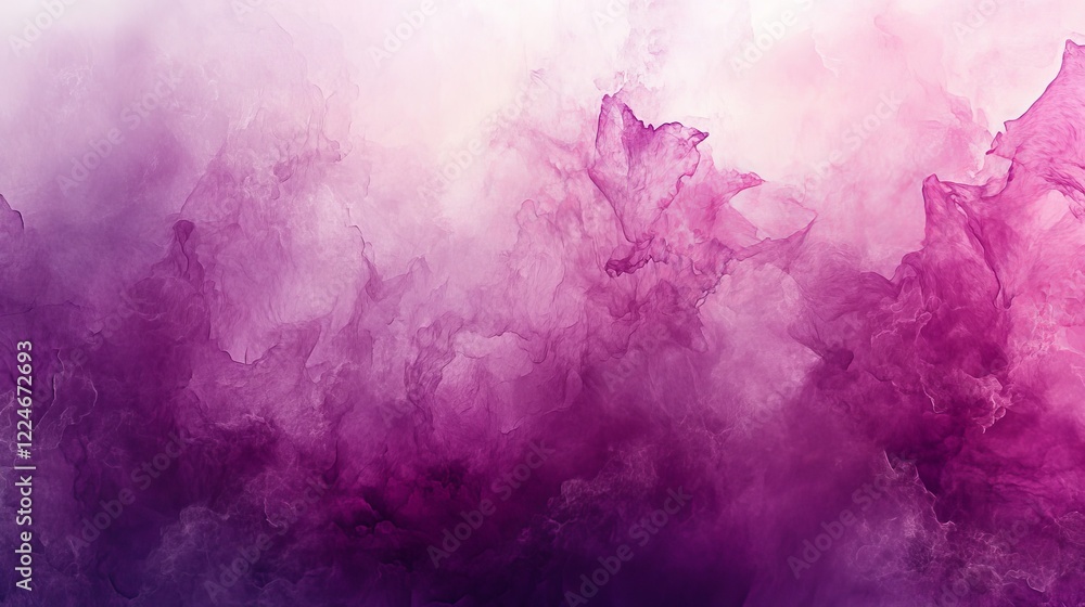 Fototapeta premium Vibrant Blend of Purple and Pink Shades with a Smooth Transition to a Crisp White Background Creating a Dreamy Aesthetic Ideal for Artistic Projects and Modern Graphic Design Applications