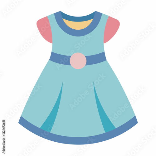 Baby frock vector on white background.