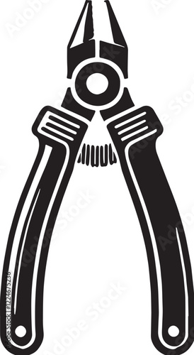 Black Wire Cutters Silhouette Vector, High Quality Illustration on White Background