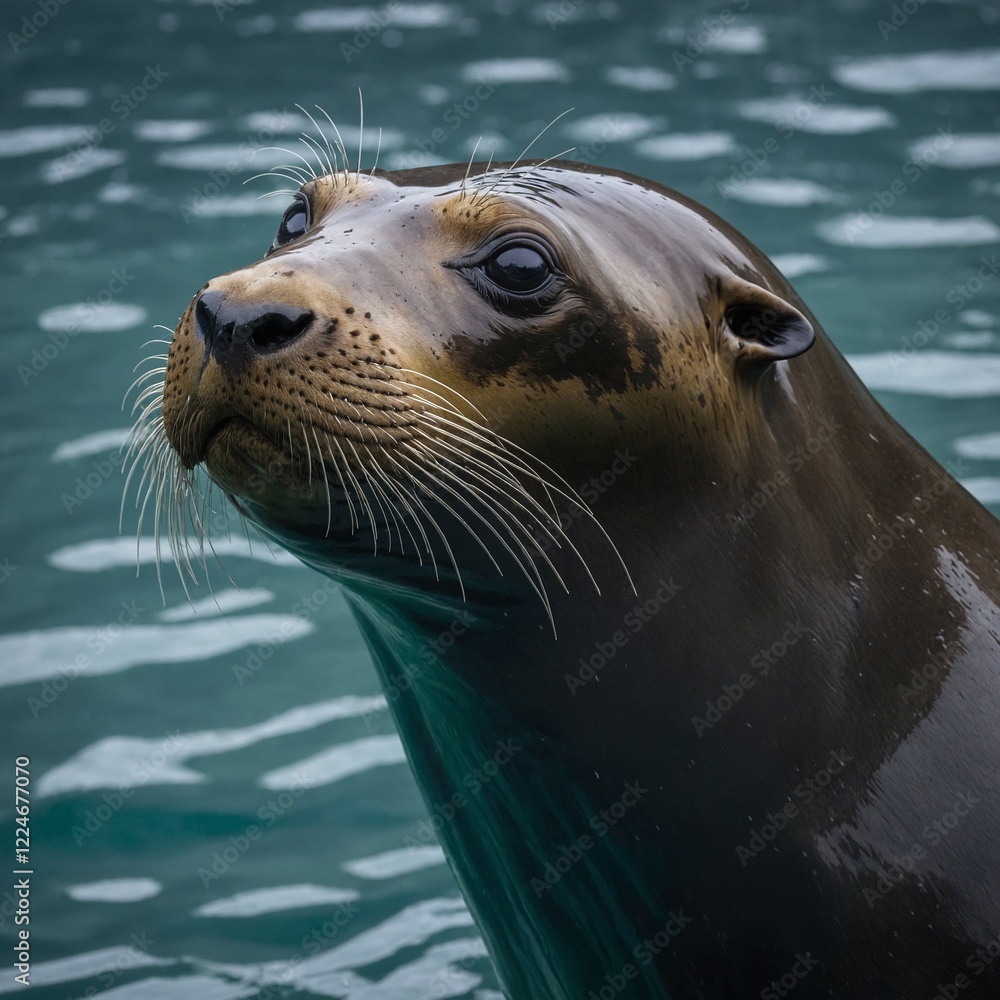 Fototapeta premium Sea lion for a mural in a marine education center.