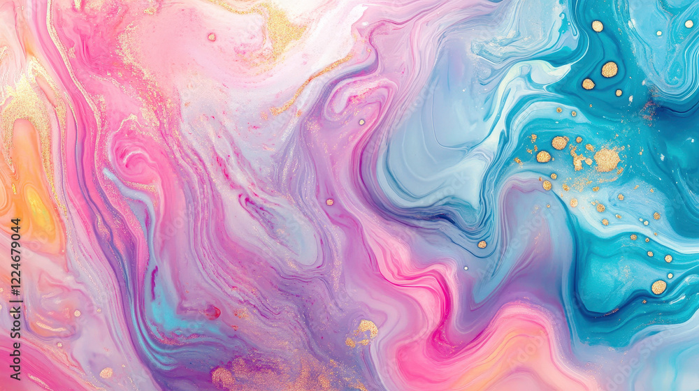 Fototapeta premium Abstract Fluid Painting with Vibrant Colors