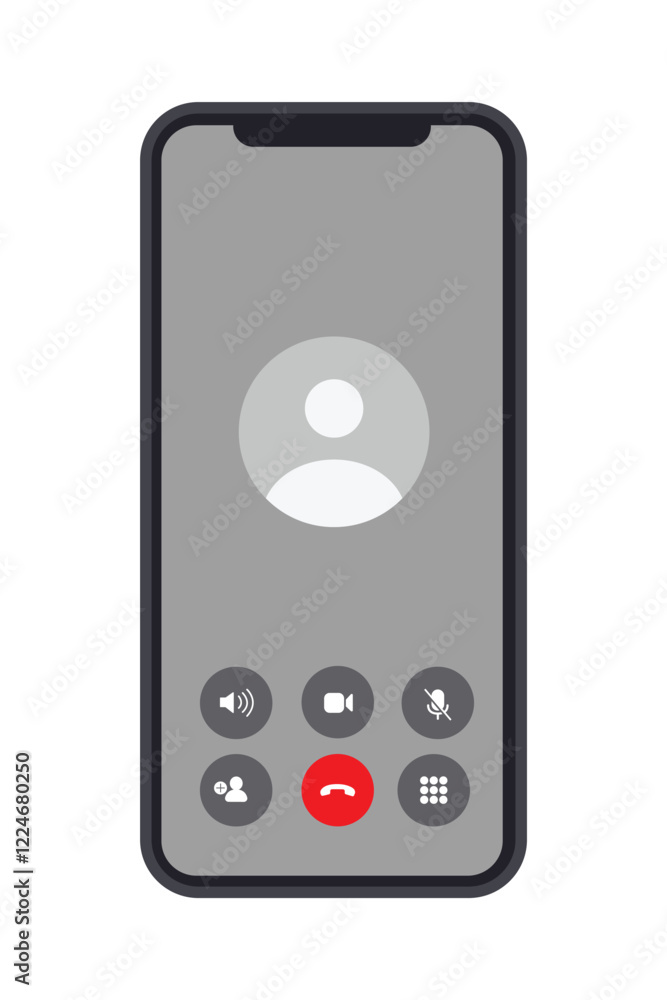 Call screen smartphone interface template, Mobile app design layout, UI for application vector illustration Call screen smartphone interface template, Mobile app design layout, UI for application vector illustration