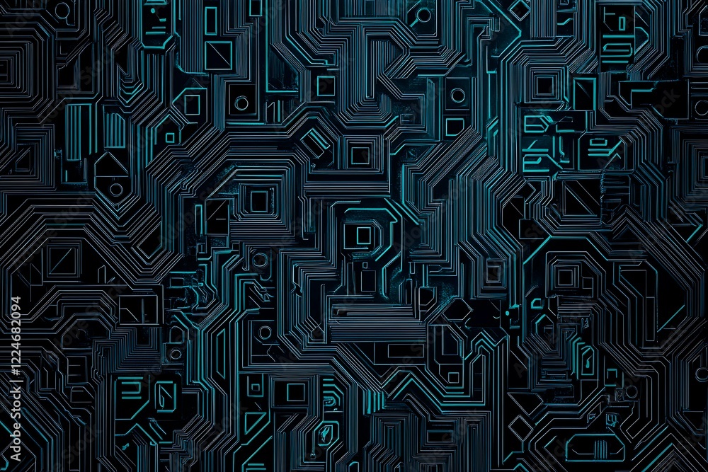 Abstract close-up of a glowing blue digital circuit board, showcasing intricate connections and technological design on a black background.
Abstract close-up of a glowing blue digital circuit board, showcasing intricate connections and technological design on a black background.