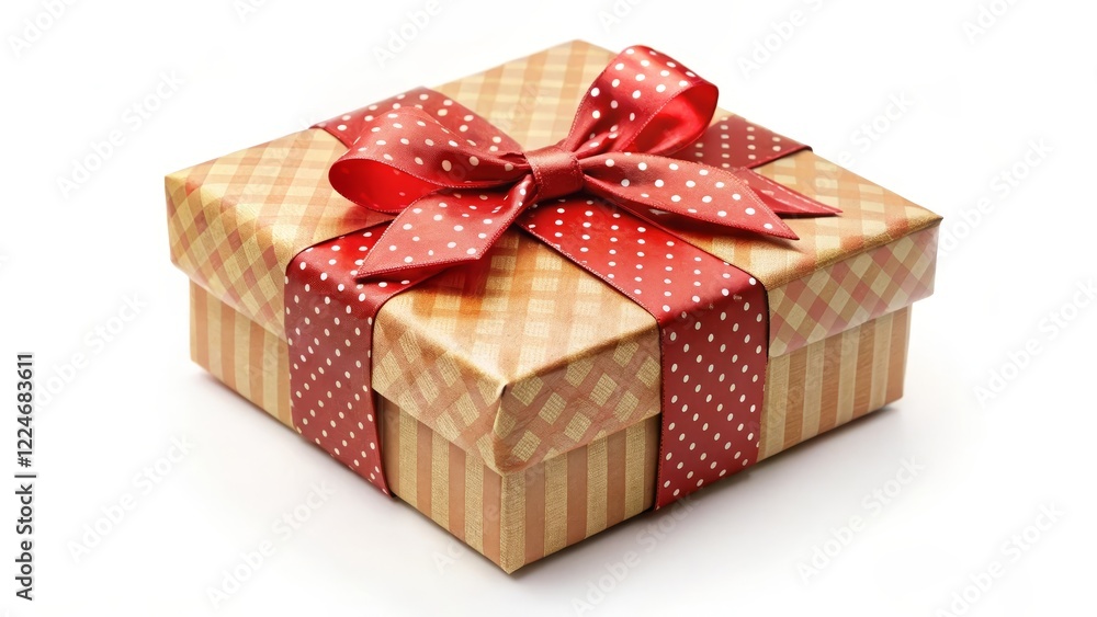 Obraz premium Gift Box with Red Ribbon