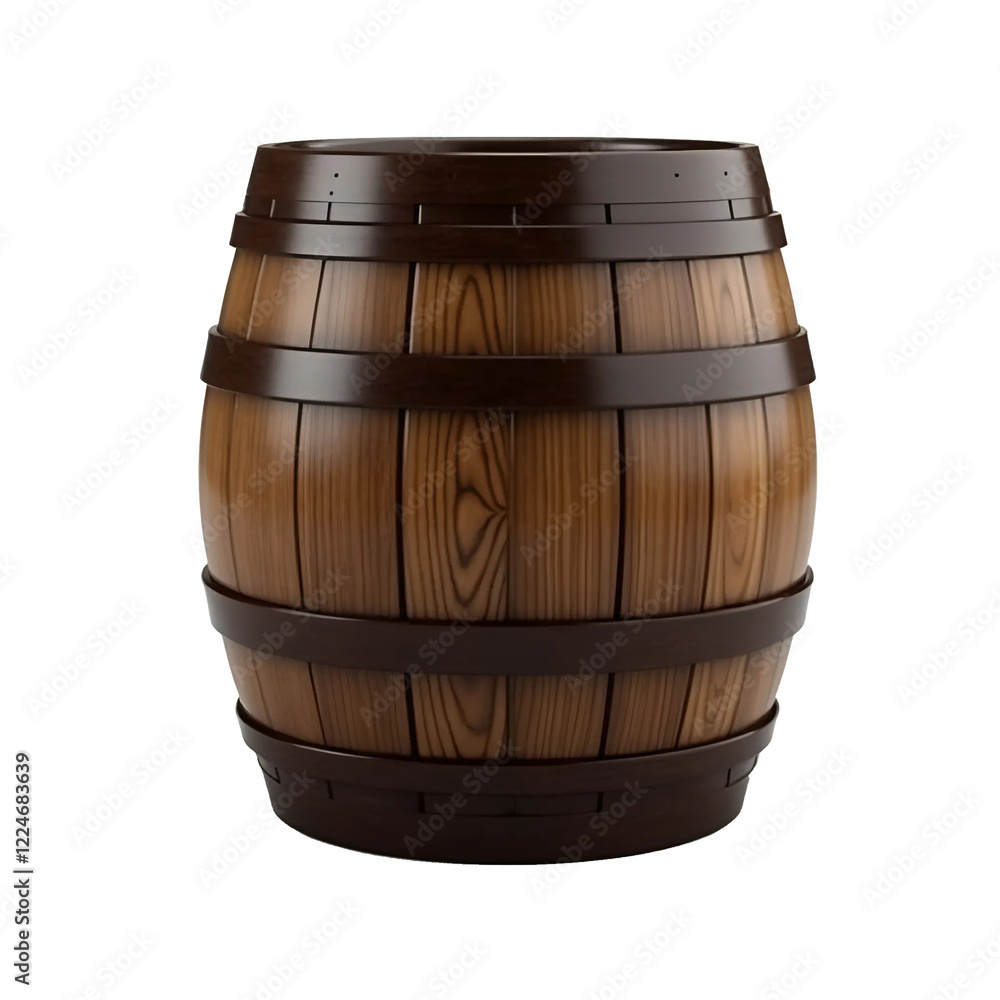 Obraz premium Wooden barrel PNG 
