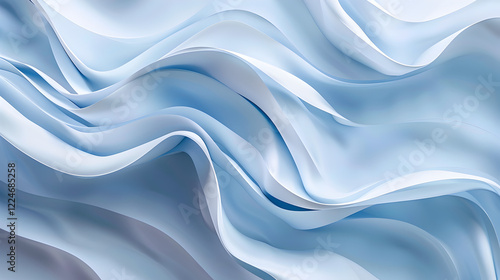Wallpaper Mural Soft, flowing waves of pale blue fabric create a serene and calming visual effect. Torontodigital.ca