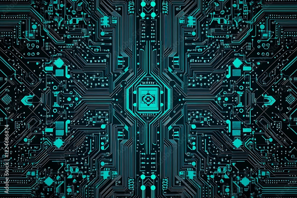 Abstract close-up of a glowing blue digital circuit board, showcasing intricate connections and technological design on a black background.
Abstract close-up of a glowing blue digital circuit board, showcasing intricate connections and technological design on a black background.