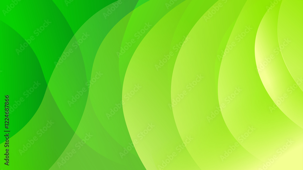 Vibrant Green Abstract Background With Gradient Curve Design Vibrant Green Abstract Background With Gradient Curve Design