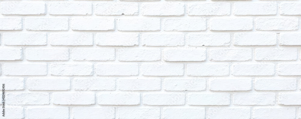 Fototapeta premium Clean white brick wall texture, perfect backdrop , design, shadow, exterior